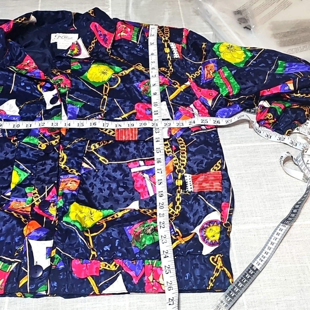 Vintage G. Oberti Silky Bomber Jacket, Size XL - Picture 7 of 11